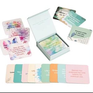 Inspirational Quote Cards Set - Multicolor NEW